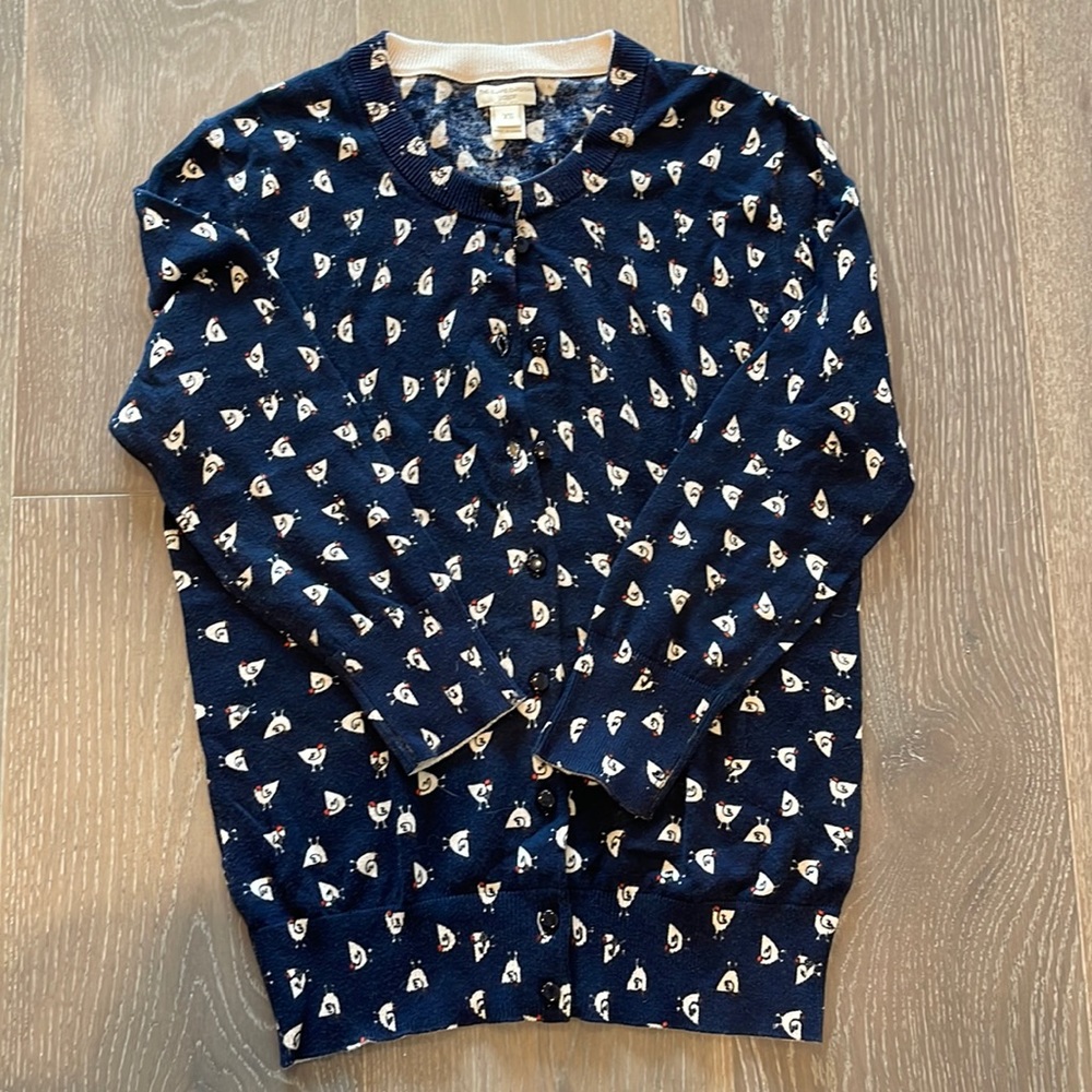 Jcrew the Clare cardigan French hen XS